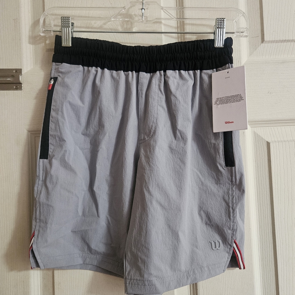 Wilson Kids' Tech Shorts: GRAY: NEW WITH TAGS: SIZE M